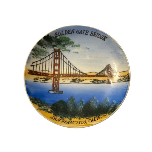 Vintage Souvenir of San Francisco California Golden Gate Bridge Candy Nut Plate - Picture 1 of 3
